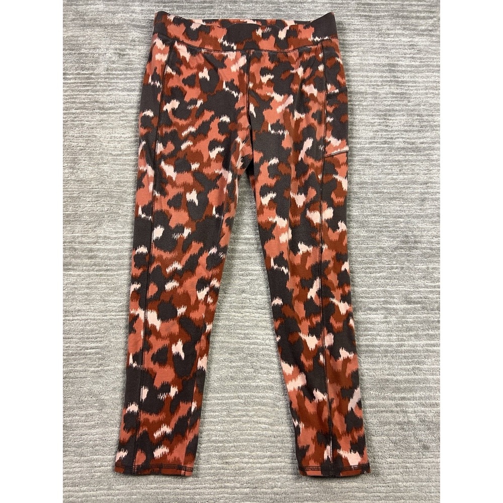 D&Co Active Leggings Womens Large Multicolor Pull On Cotton Blend